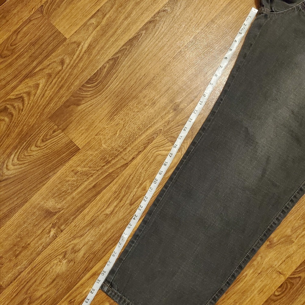 Vintage 90s Karl Kani‎ Jeans Men 38x33 Black Baggy Wide Leg Carpenter Hip Hop - Picture 9 of 12